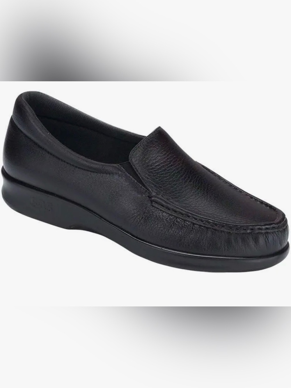 SAS Women's Black Leather Slip-On Loafer